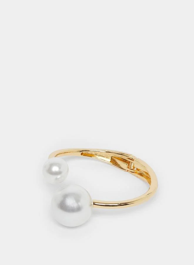 Styli  Faux Pearl Accent Cuff Bracelet for Women | Best Price UAE